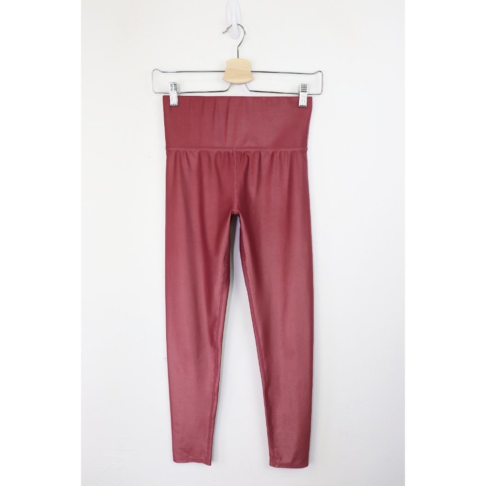 Carbon38 High Rise 7/8 Legging Liquid Metallic Takara Shine Glossy Rose Pink S - Picture 5 of 7